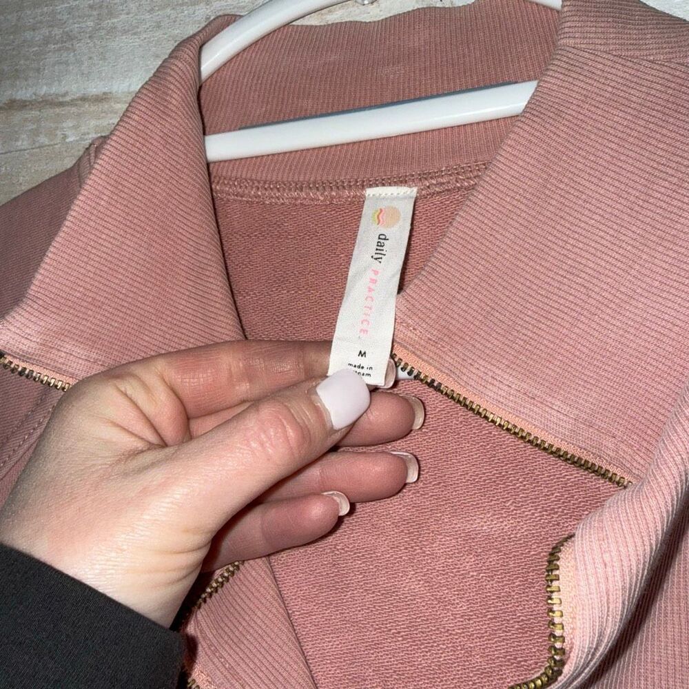 Daily Practice by Anthropologie Meru Zip-Front Sweatshirt Mini Dress Size M - Picture 3 of 5